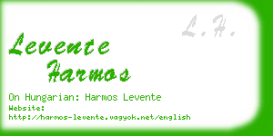 levente harmos business card